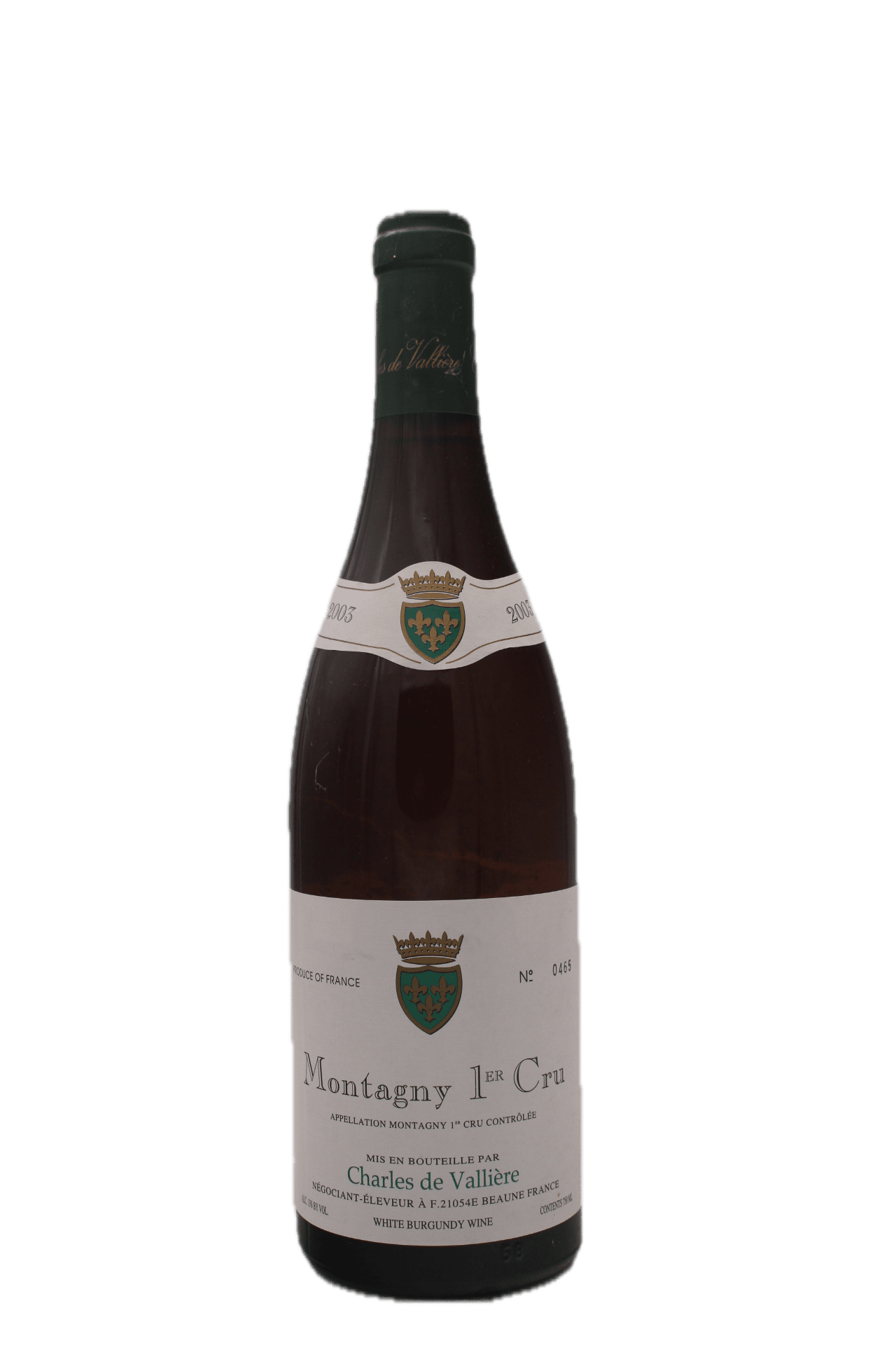 Charles de Vallière - Montagny 1er Cru 2003