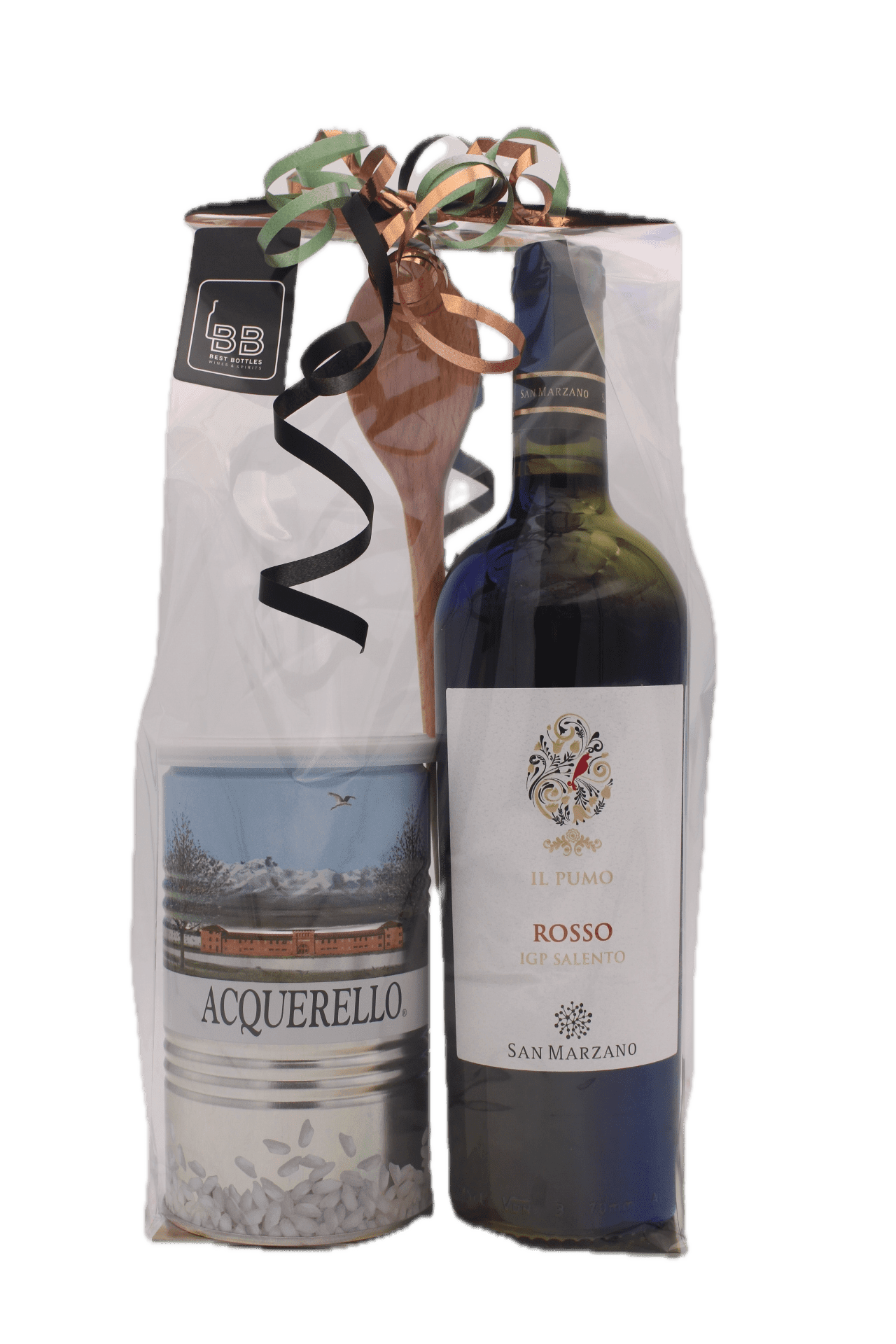 Kadopakket San Marzano - Il Pumo Rosso met risotto en lepel