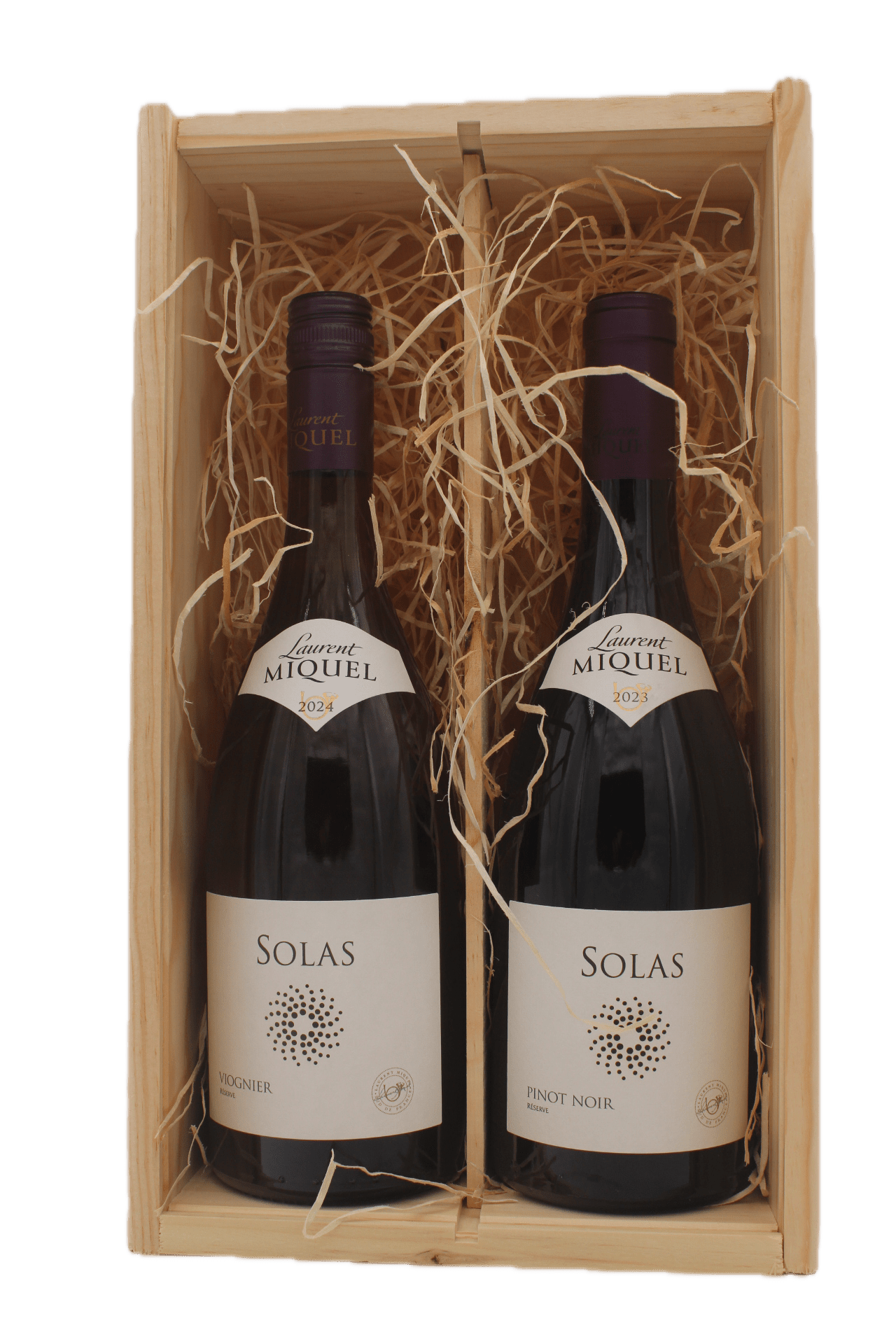 Laurent Miquel - Solas Viognier en Pinot Noir in Geschenkkist